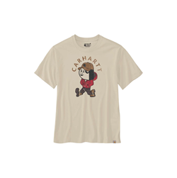 T-shirt leggera relaxed fit con grafica Active Jac OAT MILK